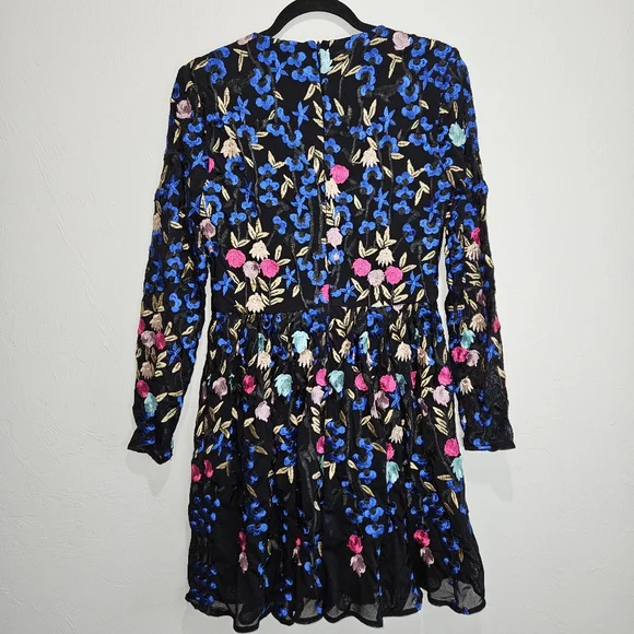 Floral Embroidered Long Sleeve Dress - Picture 8 of 16